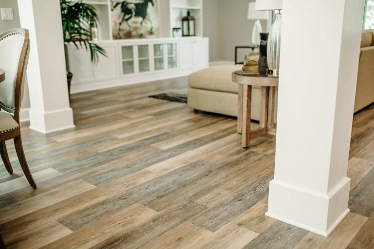 Modern flooring in a residential home
